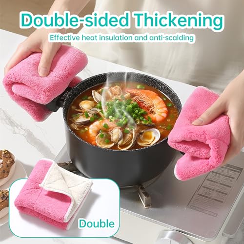 Image of JOYMOOP 10 Pack Microfiber Cleaning Cloth 10 inch x 10 inch, Mixed Color Kitchen Towels, Reusable Dish Towels for Kitchen Drying, Washable Dish Rags for Washing Dishes, Absorbent Lint Free Cleaning Cloths