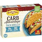 Old El Paso Carb Advantage Crunchy Taco Shells, 6g Net Carbs, 90 Calories, 10 Ct, 4.6 oz