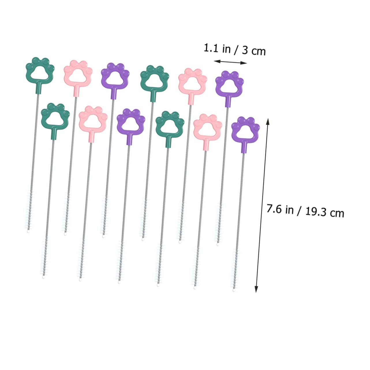 FRCOLOR Juego De 3 Cepillos De Cerdas Flexibles para Limpiar Pajitas Y Tetinas De Biberones Multiusos 12 Unidades X 3