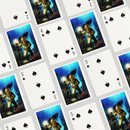Baraja de poker Lantern Press Diver Scene 52 cartas miniatura 4