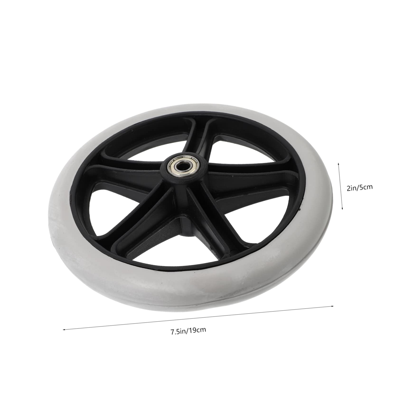 Rueda de Repuesto para Silla de Ruedas, 2 Piezas Rueda Delantera de 8 Pulgadas Silla de Oficina Ruedas Giratorias Accesorios para Cochecito Andador Ruedas de Repuesto para Silla de Ruedas
