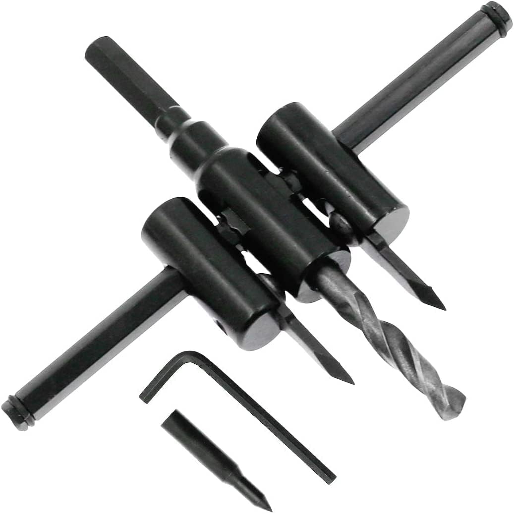 Metel Hole Sow 30-120 mm/Adjustable comfortable/Cutting Circle/Woodworking Drill/Bit Kit Tool/Professional/3pcs