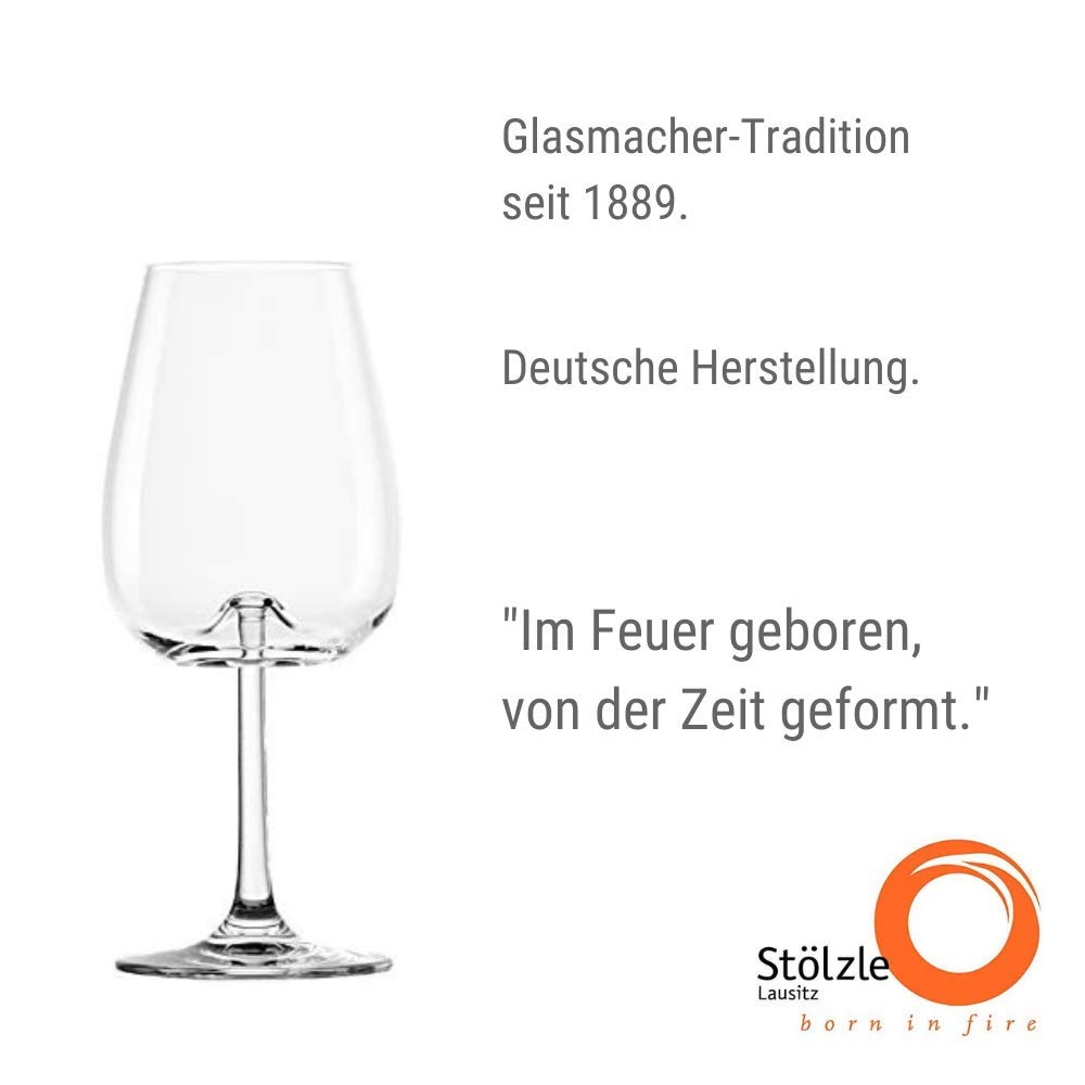 Stölzle Lausitz copa de vino Vulcano Universal 485 ml, set de 6 copas de vino con cono de aroma, aptas para lavavajillas