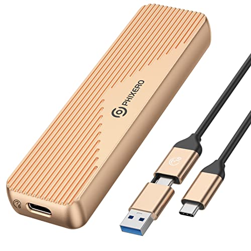 Caja externa PHIXERO M.2 SATA NGFF SSD, USB 3.1 Gen 2 miniatura 1