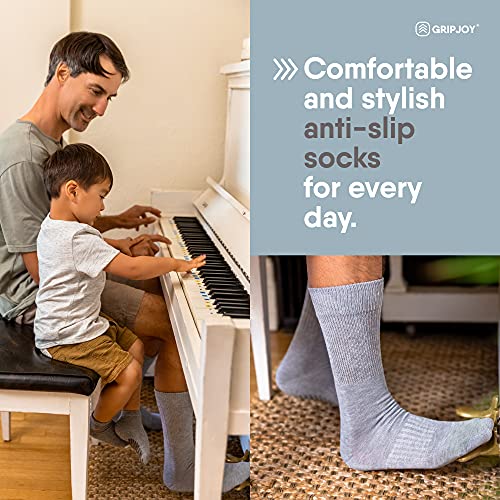 Gripjoy Hospital Socks with Grips for Women & Men, Non-Slip, Safety & Stability, Recovery, Support & Balance - 3 Pairs3