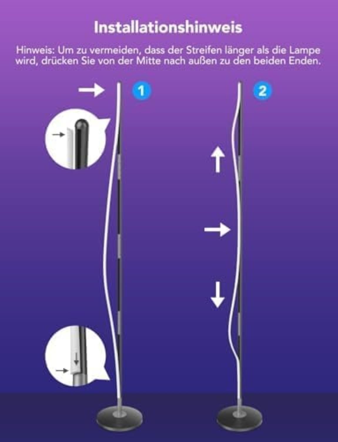 Govee RGBIC LED Stehlampe, WiFi Dimmbar, Alexa Matter, 16 Mio Farben, 85 Szenen, Musikmodi, Schwarz