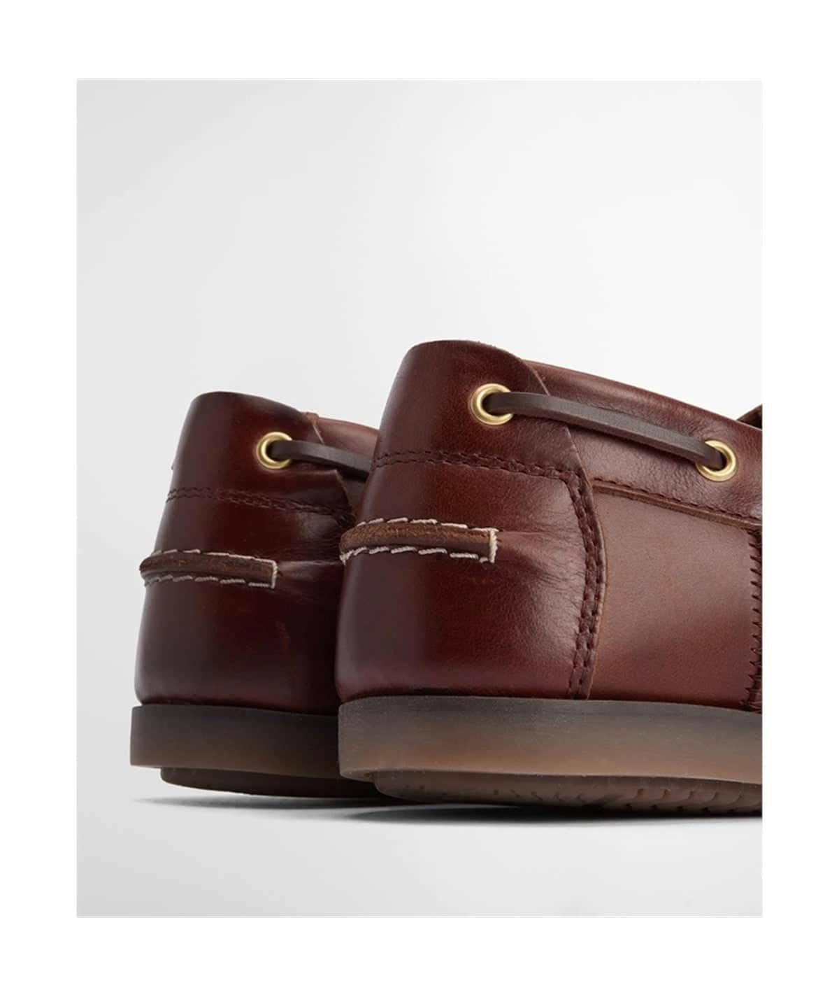 Barbour Wake Bootsschuhe für Herren, Mahagoni-Leder und Nubuk, klassische Schnürschuhe, lässige Sommerschuhe