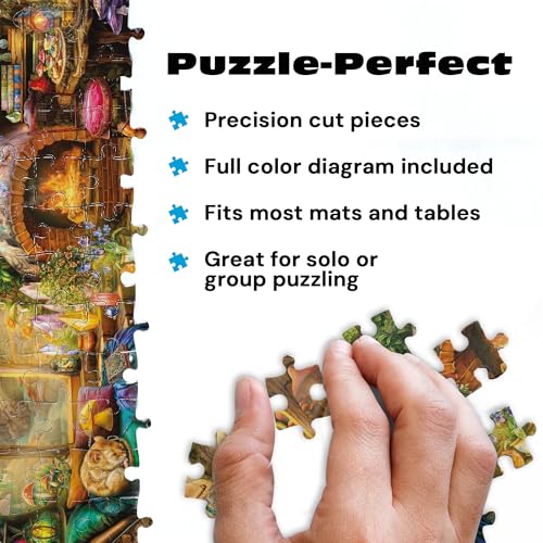 buffalo games - aimee stewart - merry mushroom cottage - 1000 piece jigsaw puzzle for adults - challenging puzzle perfect for game nights - finished size is 2675 x 1975