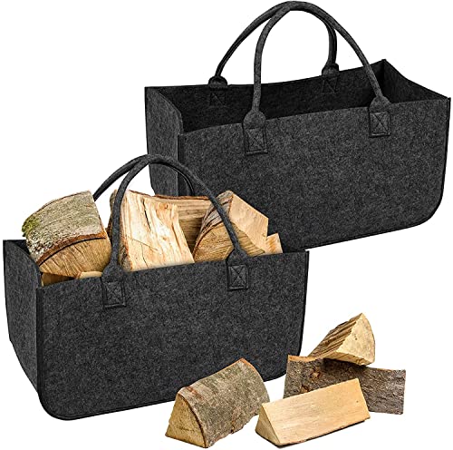 ASN Lot de 2 sacs à main en feutre, 30 kg, sac multifonction de haute qualité, grand volume (gris clair) Cover