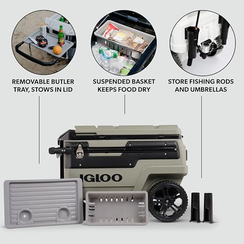 Image of Igloo Trailmate Journey 70Qt Wheeled Cooler | Insulated Hard Shell Ice Chest