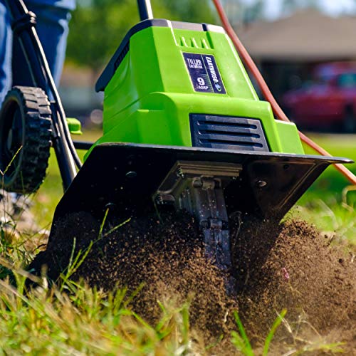 Earthwise TC70090 9-Amp 12-Inch Corded Electric Tiller/Cultivator, Green