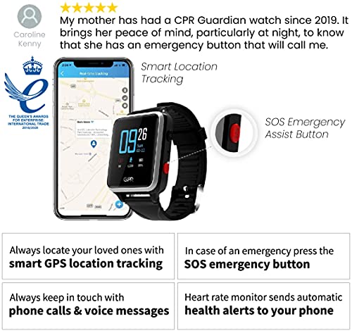 CPR Guardian III - SOS Persoonlijk Alarm Horloge met Fall Alert Detectie en GPS Locatie Tracking Zwart (Zwart) - Image 4