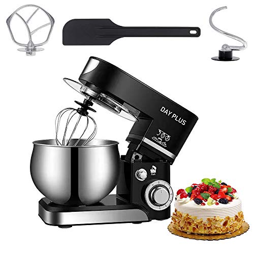 Küchenmaschine(1000W), 6 Geschwindigkeiten Knetmaschine mit 5L Edelstahlschüssel, Multifunktional Rührmaschine mit…