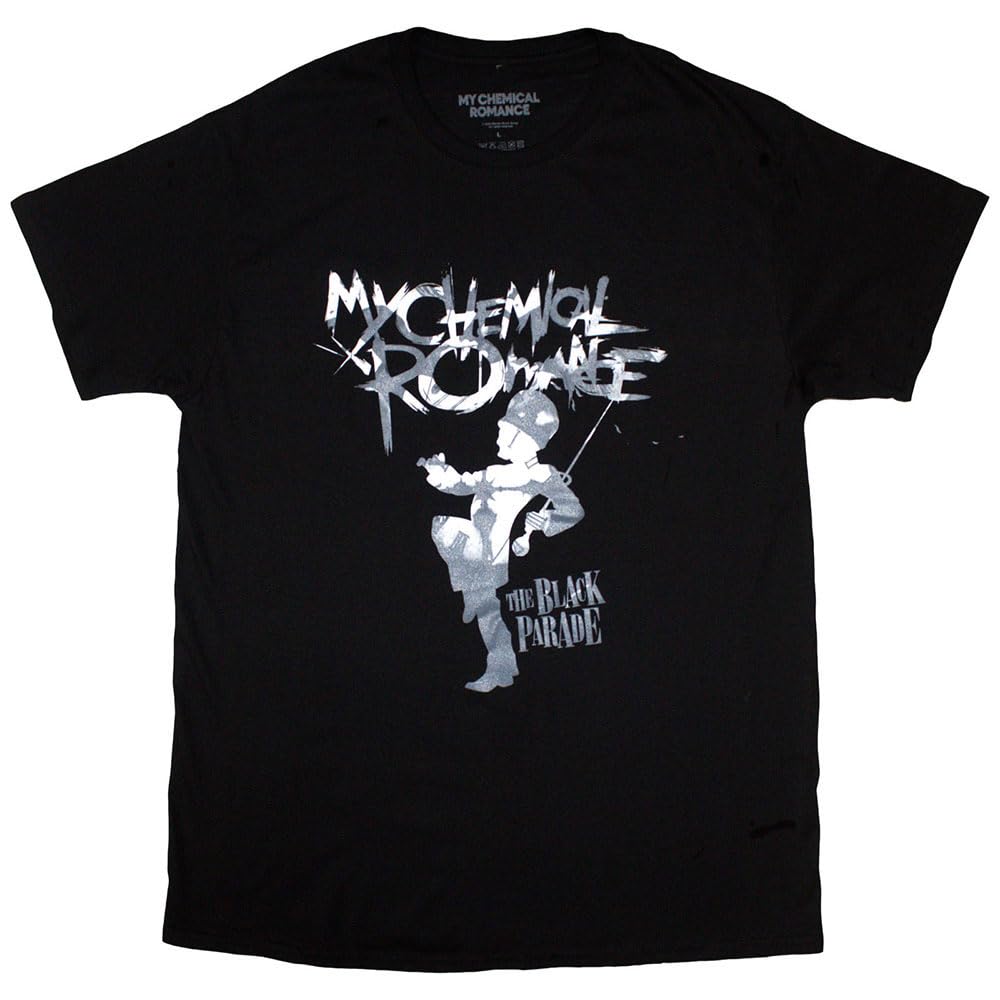 Rock Off officially Licensed Products My Chemical Romance Clock Logo T Shirt L Black