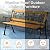 S AFSTAR Outdoor Garden Bench, Outdoor Porch Bench with Rose Cast Backrest & Stable Metal Legs, Weatherproof 2-3 Person Park Bench for Outside Patio Garden Backyard Poolside