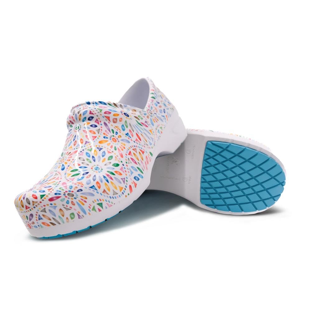 Anywear SR Angel Nursing Clogs - Non-Slip Work Shoes for Women &amp; Men - Slip-Resistant Cushioned Nursing Shoes
