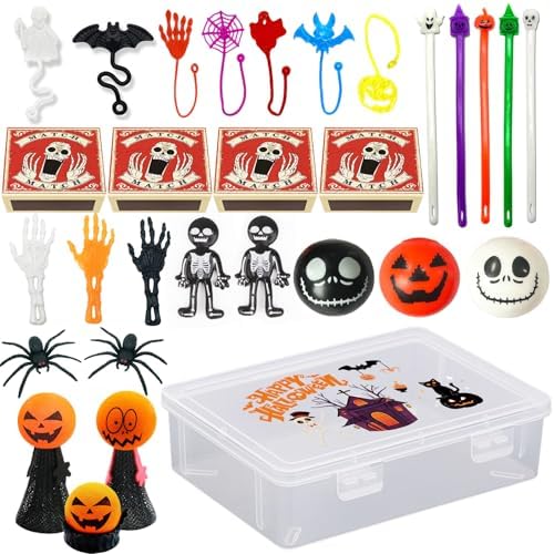 MORAINJAY 26 Piezas Juguetes para Fiesta de Halloween con Caja Re...