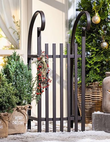 Dekoleidenschaft Großer Schlitten Klassik aus Metall, braun, 80 cm...