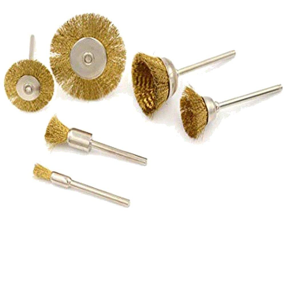 DIY Crafts CT-DIY-HI-34741 Abrasive Tools 5 Pieces Rotary Wire Wheel Brush with 3 Attachments Set for Drills Sanding Descaling