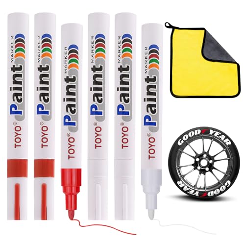 WOKICOR Auto Reifenmarkierungsstift, 6 Stück Reifenstift...