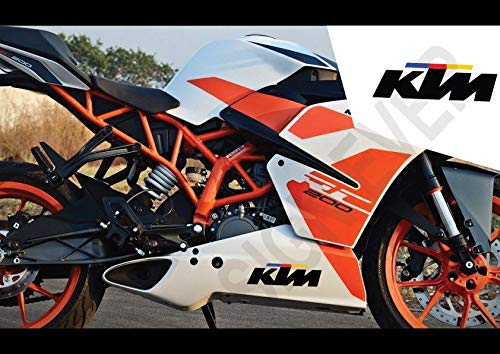 SIGN EVER Flag Logo Bike Stickers Graphics Decals for Bikes Sides Body Tank Decal Vinyl L x H 18.00 cm X 5.50 cm Pack of 2