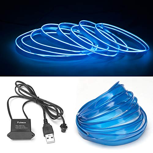 EL Wire USB Neon Lights DC 5V 9ft Sewable EL Neon Wire Blue