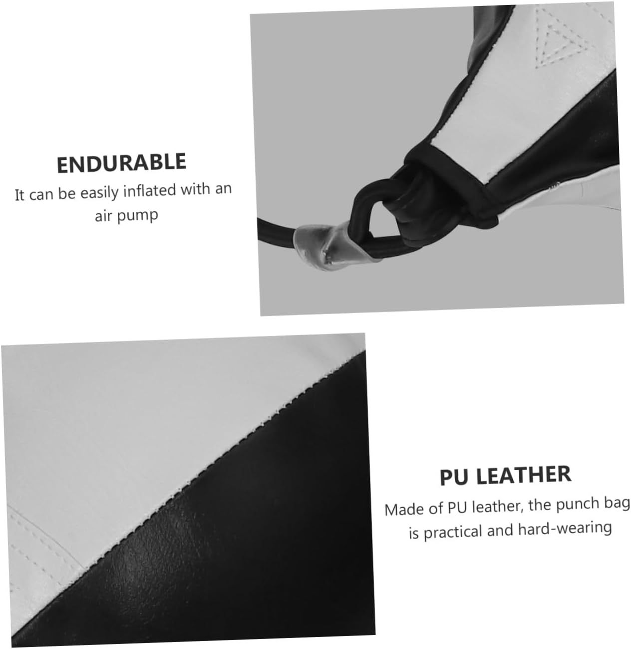 Abaodam Leather Double End Boxing Ball Reflex Punching Bag for Gym MMA Training Durable PU Leather with Elastic Straps for Enhanced Coordination Suitable for Adults