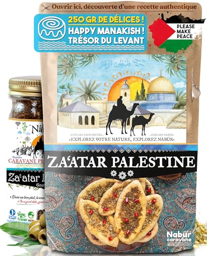 Nabür - 250 g Zaatar palestino 100 % natural, Zatar autêntico, Za'atar palestino, sem aditivos