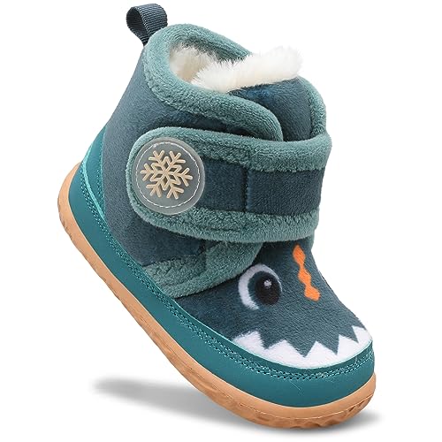 Scurtain Toddler Slippers Girl Boy House Shoes Fuzzy Hard Bottom Winter Boots Baby Cozy Walking Sock Shoes