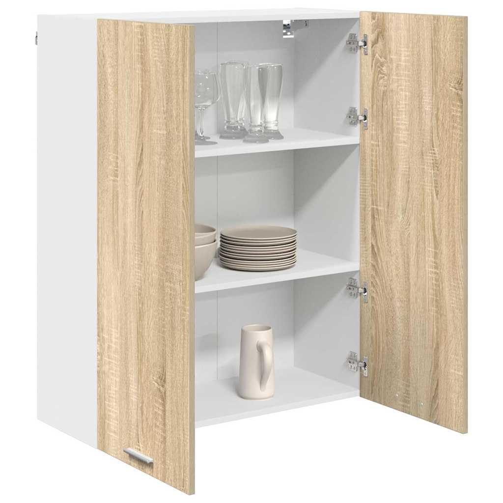 Hängeschrank Sonoma-Eiche 80 x 31 x 100 cm, Holzwerkstoff, Küchenschrank mit 2 Türen, Wandmontage