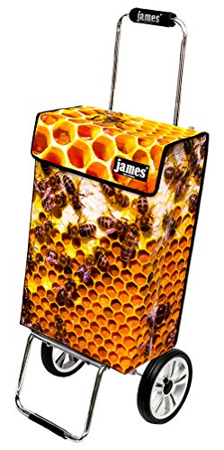 james® Einkaufstwagen Design BEE Deluxe, moderner Einkaufstrolley, bunter Lifestyle Trolly, Rollkoffer, 40kg Tragkraft… – Bild 3