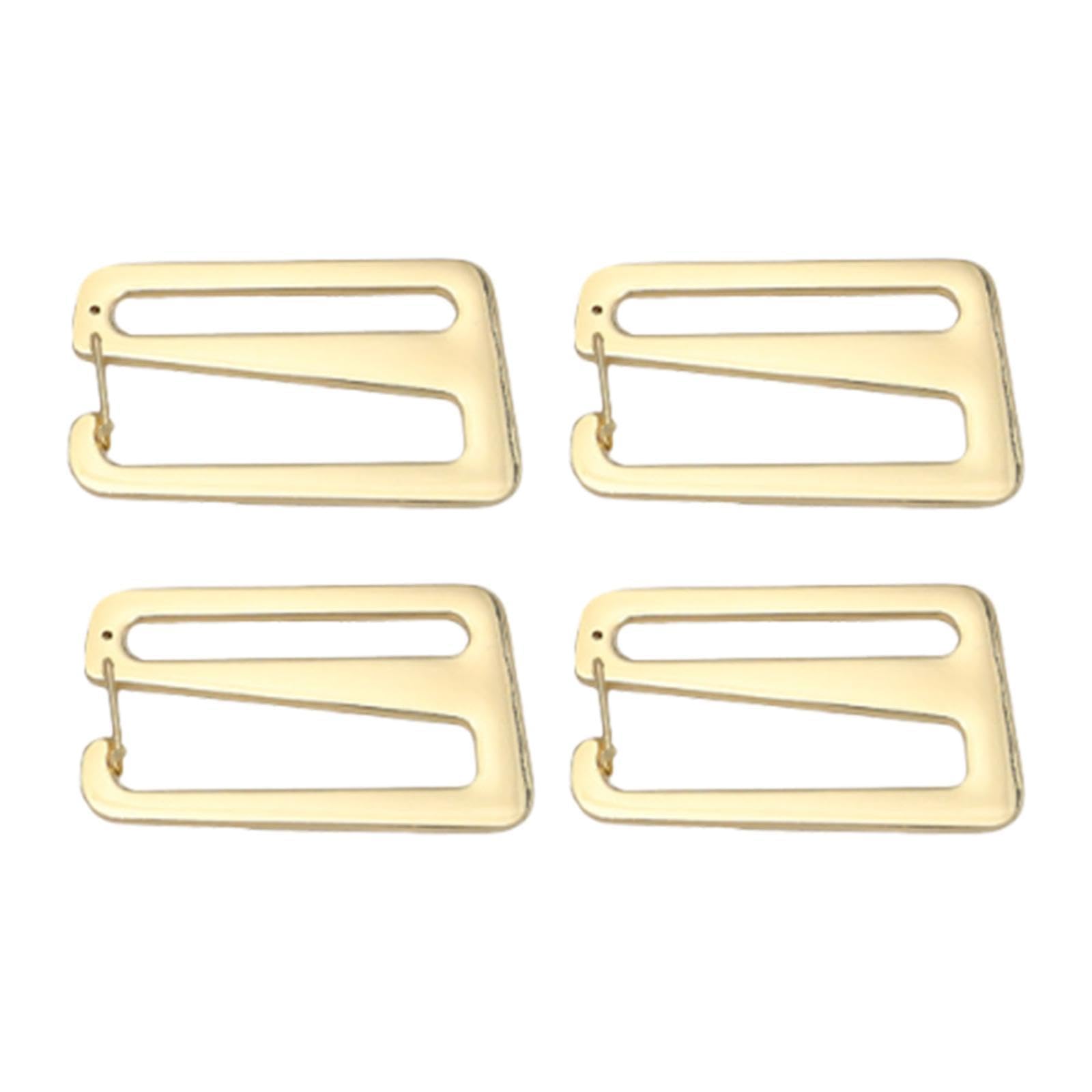 atorse ATORSE™ 4Pcs Strap Belt Buckle with Open Lock Adjustable for Clothing Hiking Webbing Gold-picture-8