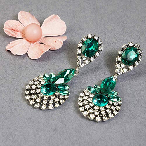 Crystal Danglers Earrings Girls Silver Plated