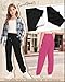 LessonZoo 3 Pack Girls Sweatpants Drawstring Wide Leg Baggy Sweat Pants High Waist Active Joggers for Kids with Pockets 5-14Y(Black, Rose Red, Pink,11-12 Years)