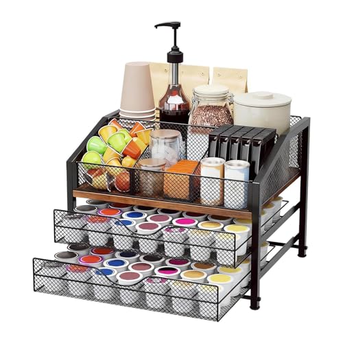 Genérico Organizador de Cápsulas de Café,Estante Expositor de 3 Niveles | Soporte para Cápsulas | Para escritorio, pared, , cocina, barra y estación de café, estante y expositor
