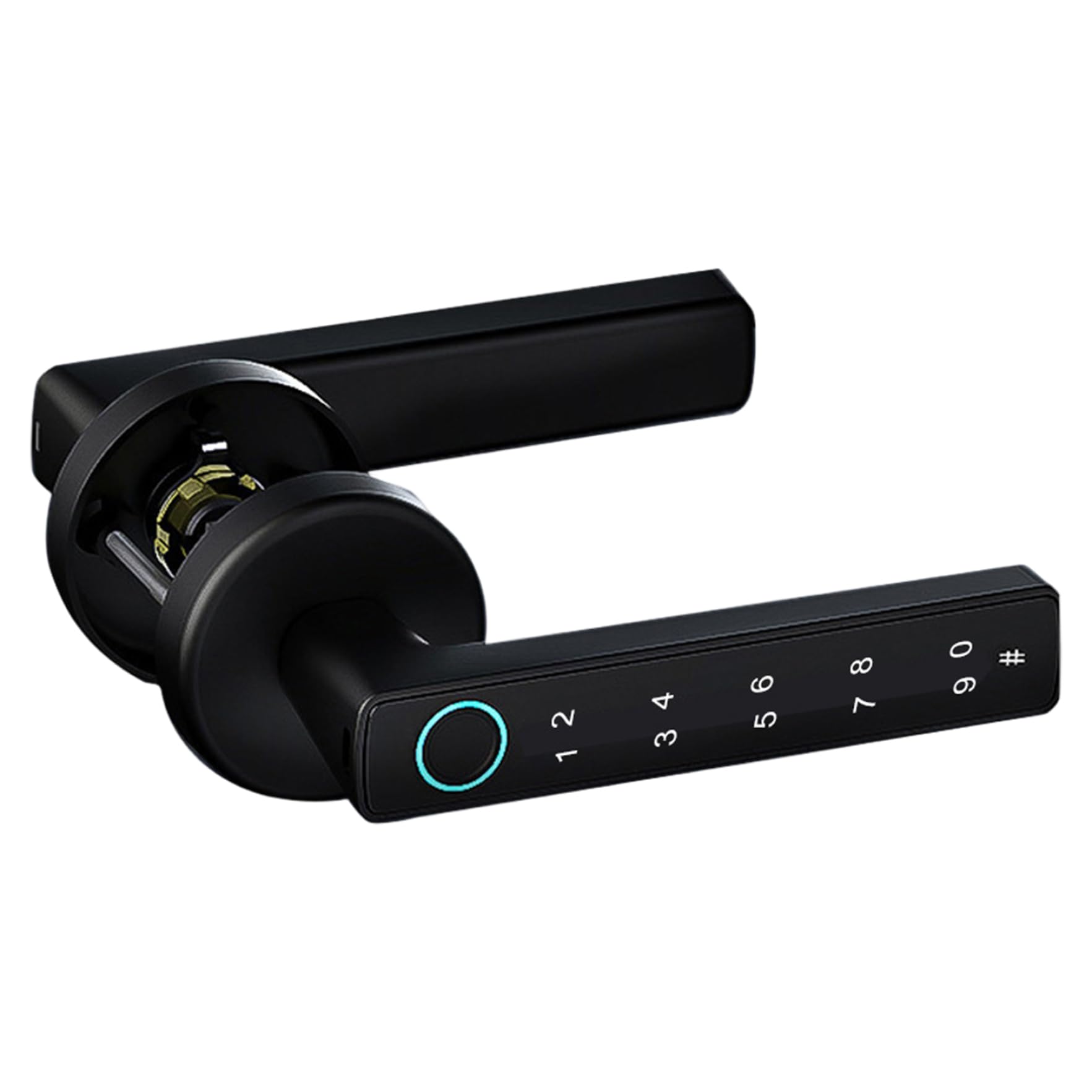 Serratura per porta con impronta digitale Maniglia per porta intelligente 4 in 1 con impronta digitale/APP/codice/chiavi Blocco tastiera elettronica per camera da letto Home Hotel Office Apartment