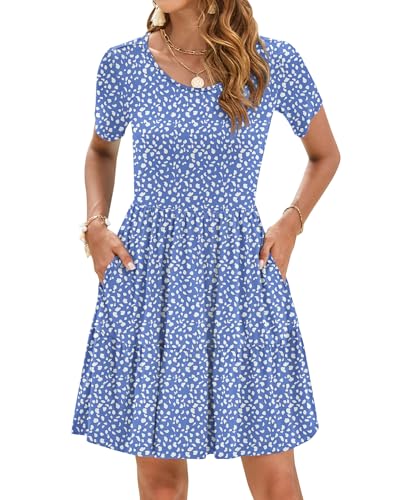 Robe t-shirt élégante AUSELILY avec poches pour un look d'été sans complexe