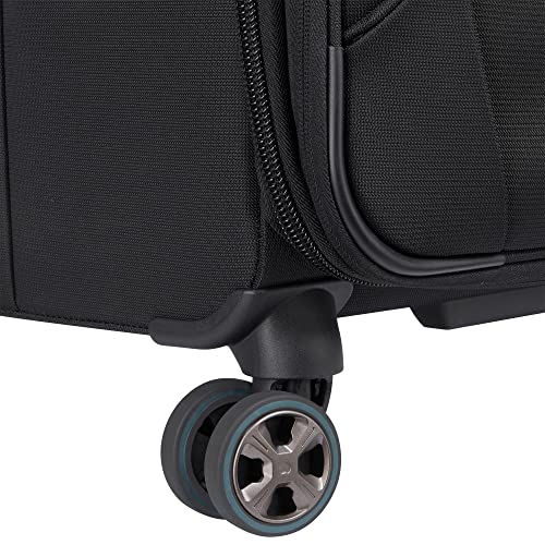 Image of DELSEY PARIS Helium DLX Softside Expandable Luggage with Spinner Wheels, Black, Checked-Medium 25 Inch