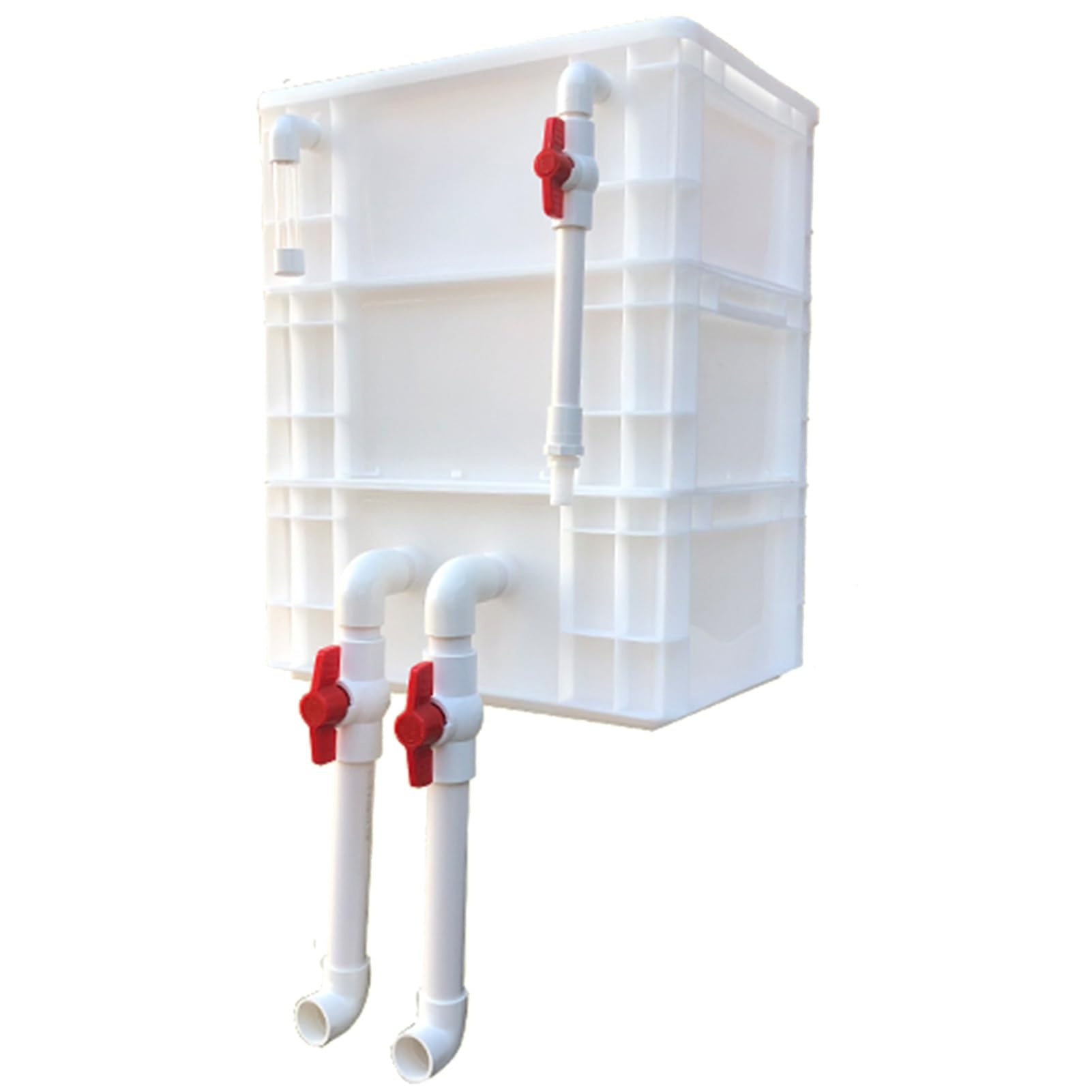 Filtros De Acuario, Filtro Del Acuario De La Caja Del Volumen De Ventas, 2/3 Niveles Caja De Filtro De Ciclo De Acuario Externo, Caja Del Filtro Del Ciclo Del Agua ( Color : White , Size : 15.75x11.81