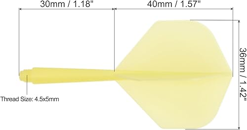 Miniatura 7 de PATIKIL Eje de dardos y vuelo integrados, juego de vuelo ligero de dardos