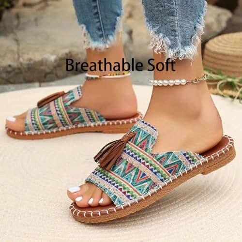 Lorraines Casual Orthopedic Sandals, Boho Sandals for Women, Womens Flat Sandals Dressy Casual Vacation Slides Shoes2