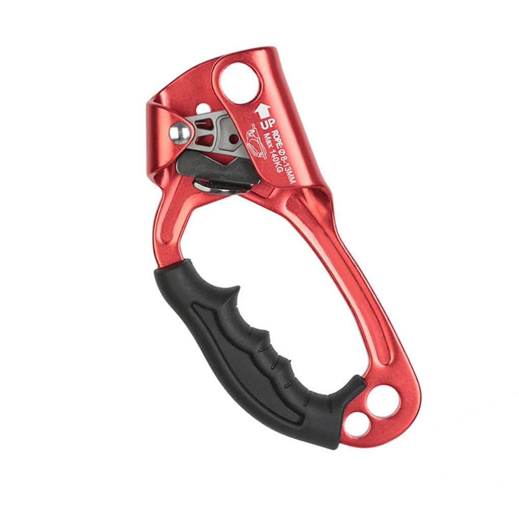 Ascensor de Escalada Manual con Agujeros para Colgar, Equipo de Rappel, aleación portátil, Accesorio de Cuerda de 8-12mm, espeleología para Acampar