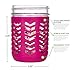 JarJackets Silicone Mason Jar Protector Sleeve - Fits Ball, Kerr 16oz (1 pint) Wide-Mouth Jars | Package of 1 (Sangria)