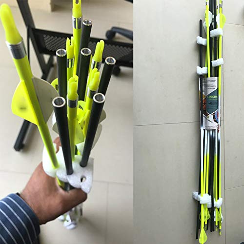 Linkboy Archery Carbon Arrows Hunting Practice Target Removable Points 32 Inch Shaft Vanes Arrows For Youth Adults Compound Recurve Long Bow Spine 500 Yellow Pack Of 12 #TOP3