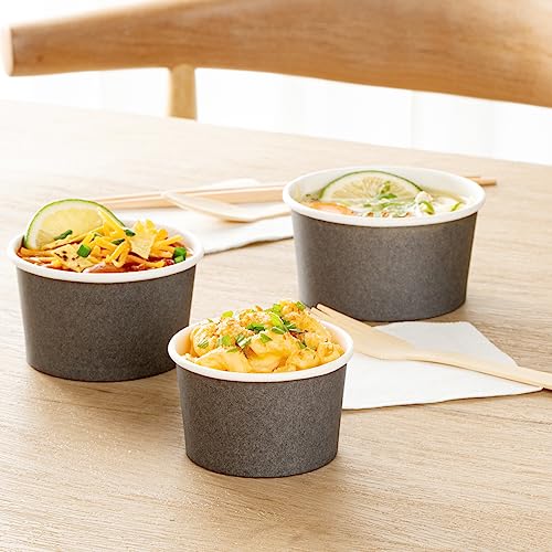 Image of Coppetta 3 Ounce Paper Cups, 200 Durable To Go Cups - Lids Sold Separately, Disposable, Gray Paper Dessert Cups, Freezable, For Cafes And Restaurants - Restaurantware