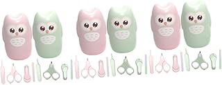 TOYANDONA Conjunto De Cortador De Unhas Para Bebês Recém-Nascidos 6 Conjuntos Coruja Tesoura De Segurança Para Crianças Cortador De Unhas Anti-Pitada Tesoura Infantil Terno Para Bebê