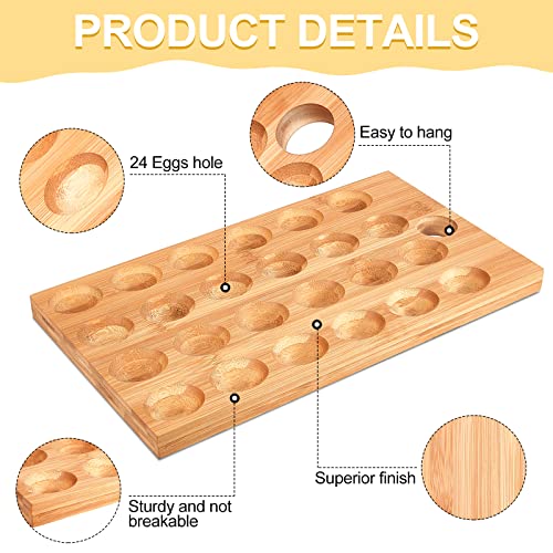 2 Pieces 24 Holes Reversible Wood Deviled Egg Platter And Charcuterie Board Rustic Wood Deviled Egg Tray Wooden Egg Holder Deviled Egg Holder Deviled Egg Plate For Serving, 13.78 X 7.87 X 0.75 Inch #TOP2