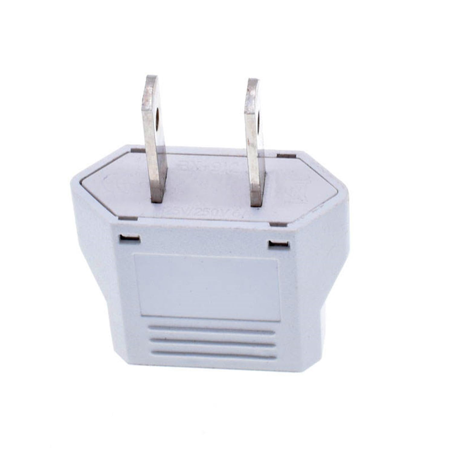 Paquete de 6 adaptadores de enchufe ALINNA de EE. UU., UE AU CN a EE. UU., Adaptador de enchufe de viaje, convertidor de corriente de CA blanco