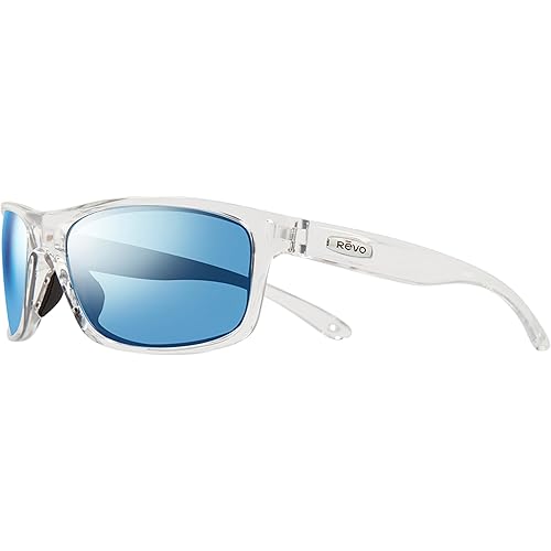Revo Sunglasses Harness: Polarized Lens with Rectangle Sport Wrap Frame