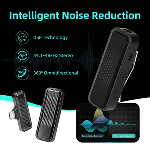 AFAITH Kabelloses Lavalier-Mikrofon für iPhone iPad Android Handy, Plug-Play-Ansteckmikrofon, synchronisiert das… - Image 3